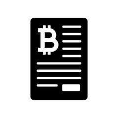 Btc contract form glyph icon