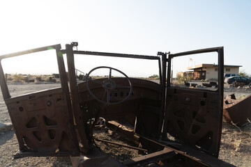 Rustic And Vintage Automobiles In The Desolation Of Ballarat, California