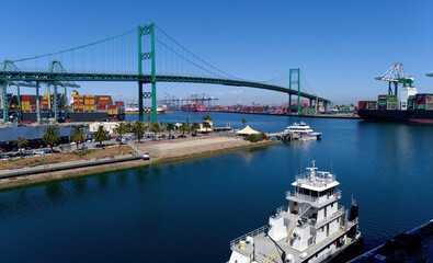 Shipping Channel Under Vincent Thomas Bridge
