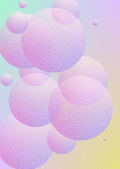 Fluid poster with round shapes