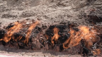 Natural Gas Leaks Burning Continuously in Azerbaijan