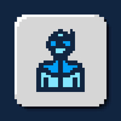 Filled outline Wetsuit for scuba diving icon isolated on blue background. Diving underwater equipment. Vector