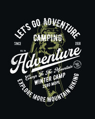 dventure Camping T Shirt Design On Dark