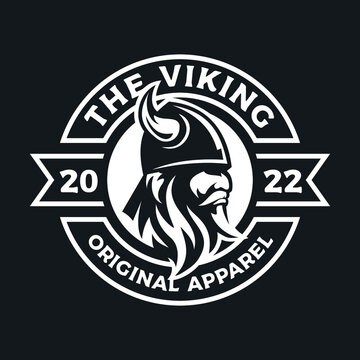 The Viking Logo Design On Dark