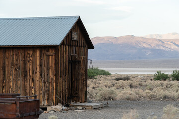 Ballarat Ghost Town With Morgue And Jail House In California. A Very Isolated And Desolate Area In The Desert.