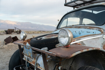 Rustic And Vintage Automobiles In The Desolation Of Ballarat, California