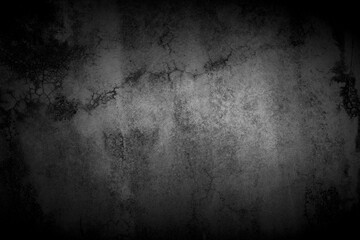 Obraz premium Old wall texture cement dark black gray background abstract grey color design are light with white gradient background.