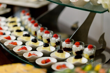 catering food, dessert and sweet, mini canapes, snacks and appetizers, food for the event, sweetmeat
