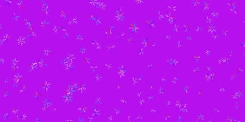 Light blue, red vector abstract layout with leaves.