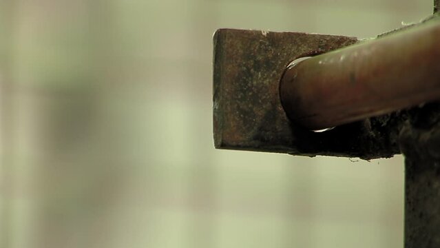 Jail Door Lock, Big Lock on the Door in Jail, Old Gate Lock in Olmos Prison, Buenos Aires Province, Argentina. Close Up.