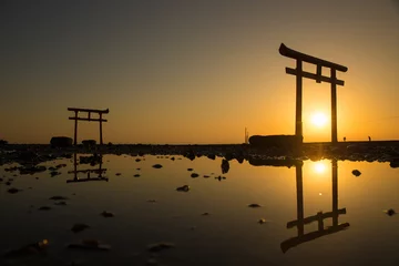 Tuinposter 大魚神社の海中鳥居（佐賀県太良町） © takafumi99999