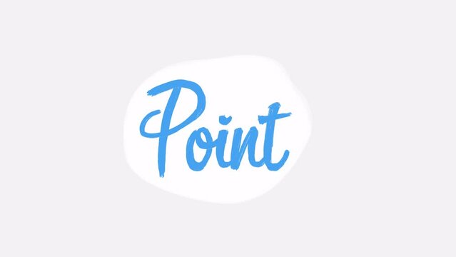 動画チャンネル用のPointのあしらいアシメ―ション。文字と丸の個別の素材も含む。
