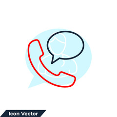 Phone icon logo vector illustration. support symbol template for graphic and web design collection