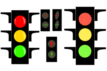 traffic light sign vector