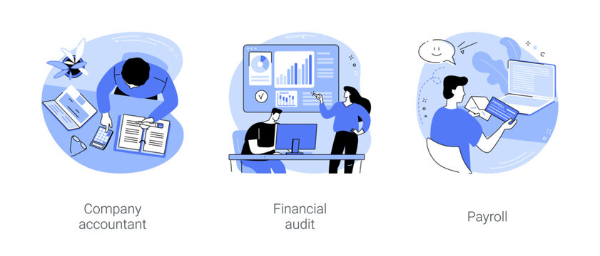 Company accountancy isolated cartoon vector illustrations se