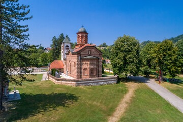 Fototapeta na wymiar Lelic - famous monastery near Valjevo, West Serbia