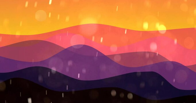 colorful beautiful wavy hill animation