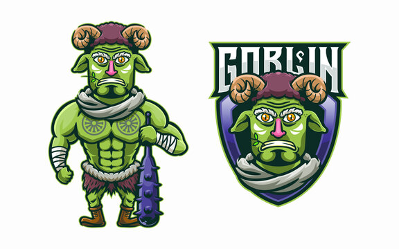 Green Goblin Mascot Illustration