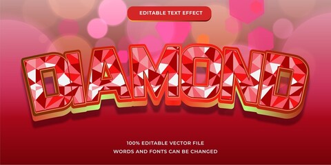 Diamond text effect editable
