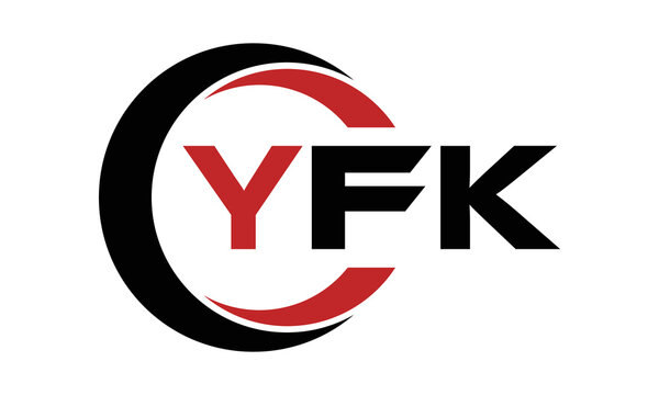 YFK swoosh three letter logo design vector template | monogram logo | abstract logo | wordmark logo | letter mark logo | business logo | brand logo | flat logo | minimalist logo | text | word | symbol