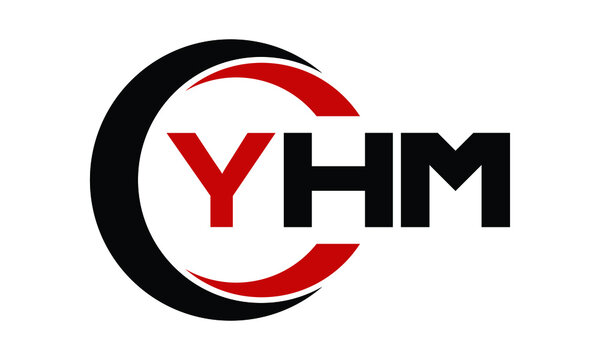 YHM swoosh three letter logo design vector template | monogram logo | abstract logo | wordmark logo | letter mark logo | business logo | brand logo | flat logo | minimalist logo | text | word | symbol