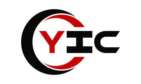 YIC swoosh three letter logo design vector template | monogram logo | abstract logo | wordmark logo | letter mark logo | business logo | brand logo | flat logo | minimalist logo | text | word | symbol