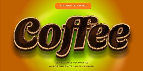 Coffee modern text effect editable