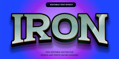 iron modern text effect editable