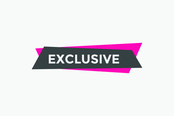 Exclusive text symbol. Exclusive text web template Vector Illustration. 
