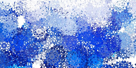 Light blue vector texture with bright snowflakes.