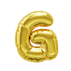 Letter G shiny golden inflatable balloons
