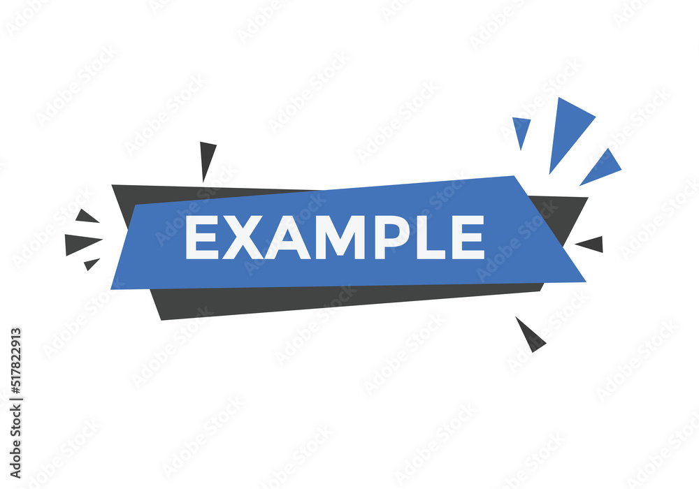 Fototapete example button. example speech bubble. label sign template