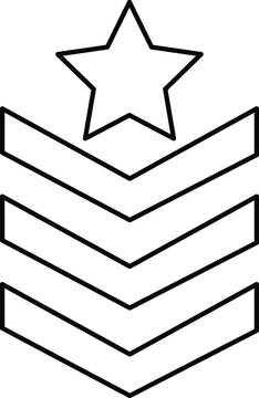 Military Rank Icon. Vector Badges on white background..eps