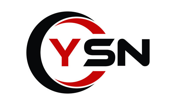 YSN swoosh three letter logo design vector template | monogram logo | abstract logo | wordmark logo | letter mark logo | business logo | brand logo | flat logo | minimalist logo | text | word | symbol