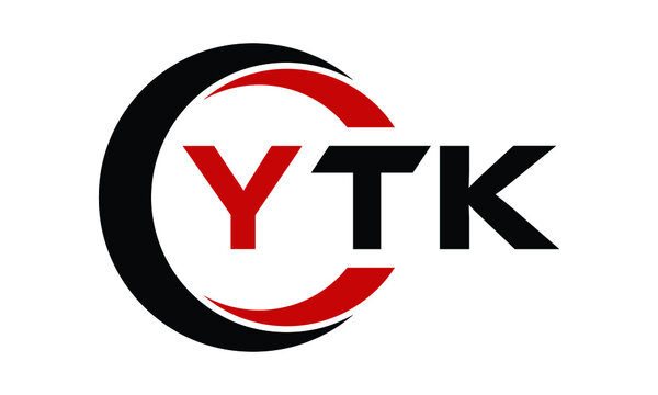 YTK swoosh three letter logo design vector template | monogram logo | abstract logo | wordmark logo | letter mark logo | business logo | brand logo | flat logo | minimalist logo | text | word | symbol