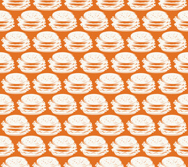 Seamless pattern for burger restaurant