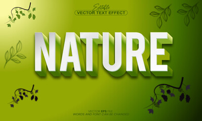 green nature text effect