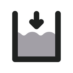 Low Tide Sign with Two Tone Icon