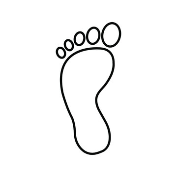 human footprints vector stock color editable