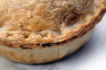 Close up of pie crust pastry