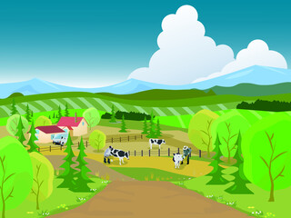 田舎の酪農農家