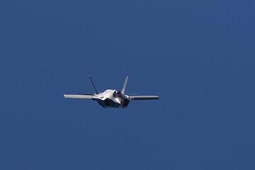 close frontal view of a F-35A Lightning II  approaching