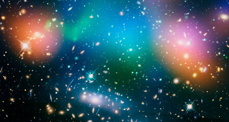 Deep space. Stars and far galaxies. Wallpaper background. Sci-fi space wallpaper. Elements of this...