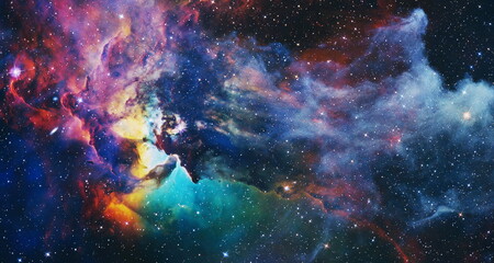 High quality space background. explosion supernova. Bright Star Nebula. Distant galaxy. Abstract...