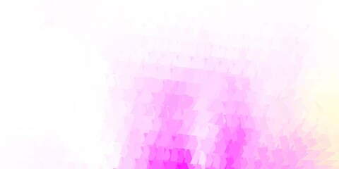 Obraz premium Light pink, yellow vector gradient polygon wallpaper.