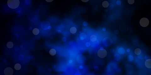 Dark BLUE vector backdrop with dots.