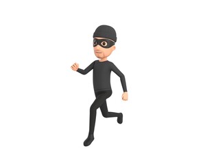 Fototapeta premium Robber character running in 3d rendering.