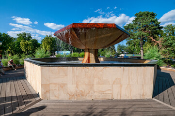 Mushroom Fountain in Ciechocinek, Kuyavian-Pomeranian Voivodeship, Poland