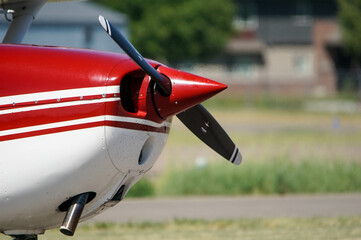 red propeller plane © katelin