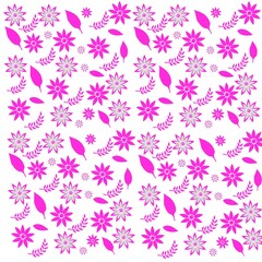 seamless background with snowflakes pink flower design illustration pattern wallpaper